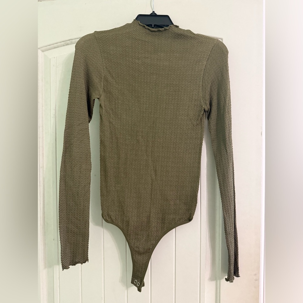 Chelsea & Violet Textured Olive Top